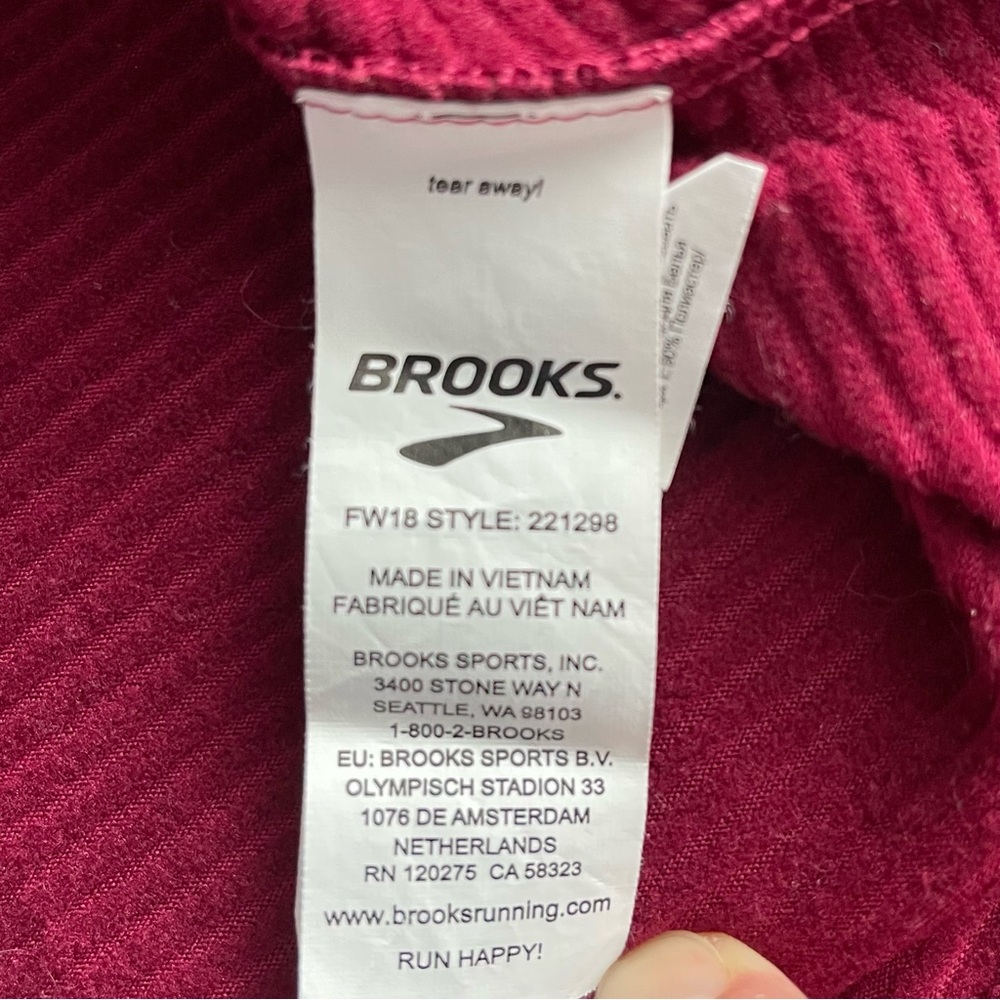 Brooks running qt zip ribbed pullover hoodie Larg… - image 8